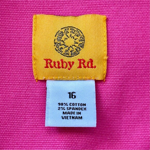 Ruby Rd Jacket Womens Size 16 Pink Zip Front Utility Roll Tab Sleeves - Picture 2 of 9